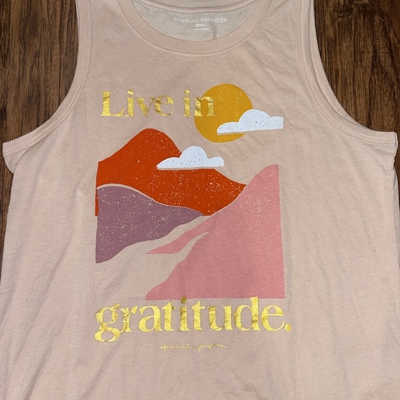 NWT Spiritual Gangster Live in Gratitude Essential Tank Small - Picture 4 of 10